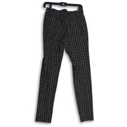 NWT Womens Black White Flat Front Skinny Leg Pull-On Ankle Pants Size S alternative image