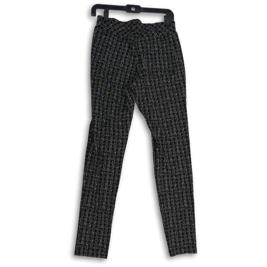 NWT Womens Black White Flat Front Skinny Leg Pull-On Ankle Pants Size S image number 2