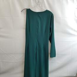 Zara Women's Green Polyester Long One Sleeve Dress Size XL alternative image