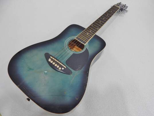 Harmony Brand 01217 Model 1/4 Size Blue Acoustic Guitar image number 2