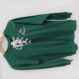 Women's Victoria's Secret PINK CSU Rams Green Laced Neckline Sweatshirt S