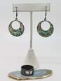 925 vintage taxco abalone ring/earrings image number 1