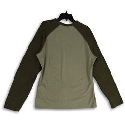 Mens Green Long Raglan Sleeve Crew Neck Pullover T-Shirt Size XL alternative image