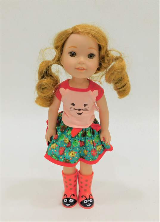 American Girl Wellie Wishers 14.5 inch WILLA Doll Red Hair Original Clothes image number 1