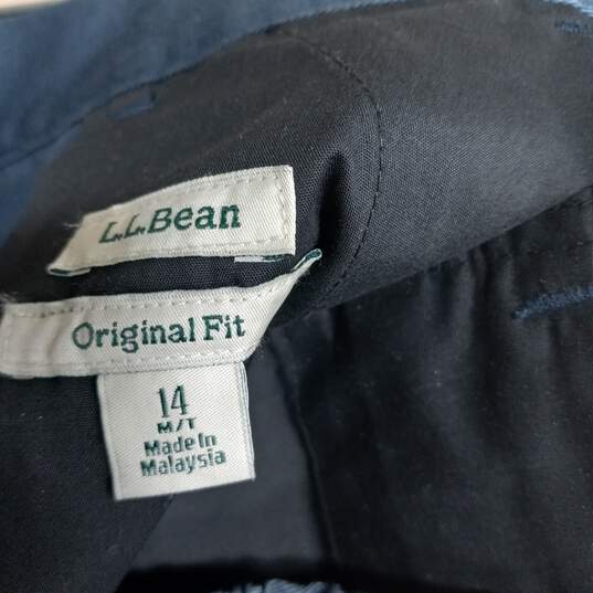 Women's L. L. Bean Navy Slacks Size 14/Medium Tall NWT image number 4