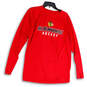 Mens Red Blackhawks Hockey Stretch Long Sleeve Pullover T-Shirt Size L image number 1