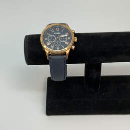 Designer Fossil Gold-Tone Round Dial Adjustable Strap Analog Wristwatch