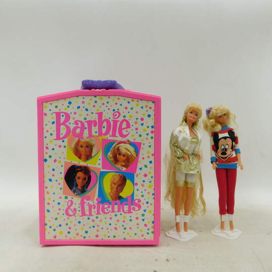 1993 Barbie Tara Toys 6 Doll Carrying Case Quilted With Stands image number 7