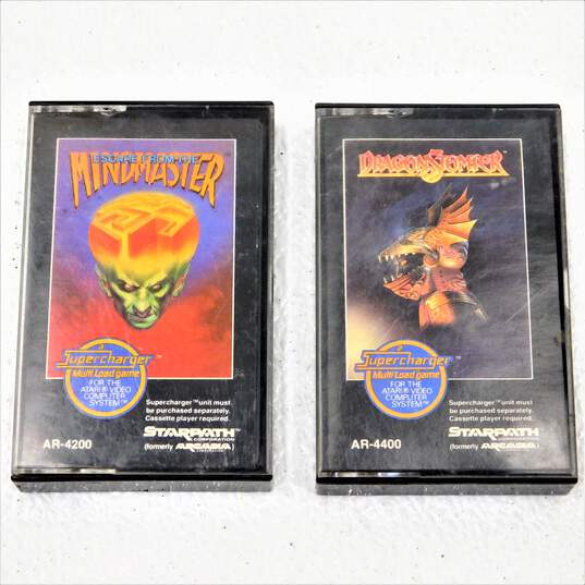 Atari 2600 Cassette Games Dragonstomper & Escape From The Mindmaster image number 2