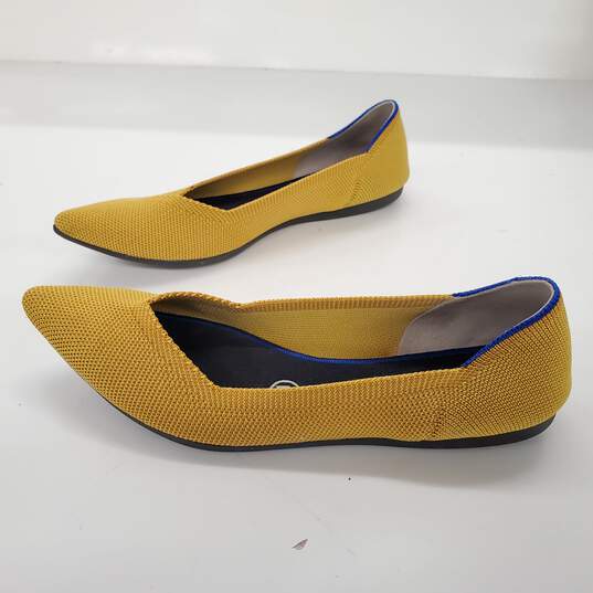 Rothy's Yellow Pointed Toe Flats Women's Size 7.5 image number 1