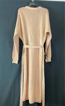 NWT Bebe Womens Gold Surplice Neck Belted Long Sleeve Sweater Dress Size XL alternative image