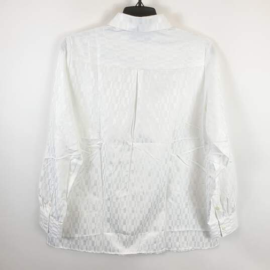Foxcroft NYC Women White Button Up Shirt Sz 6 NWT image number 2