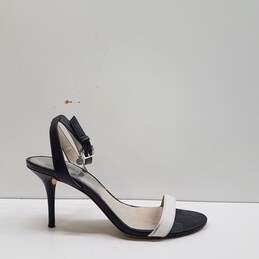 Michael Kors Bridget Saffiano Leather Stiletto Sandals Black 7.5