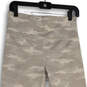 Womens Beige Camouflage Elastic Waist Pull-On Compression Leggings Size M image number 3