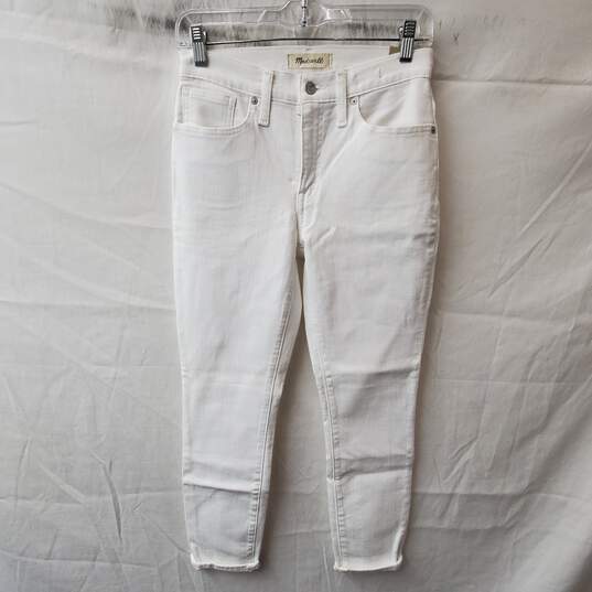Madewell Mid Rise Skinny Crop White Jeans Size 26P image number 1
