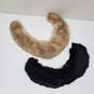 x2 Mixed Lot Vintage Faux Fur Collars Dark & Blonde Approx.  30 & 18 in. image number 2