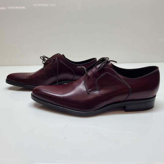 Dolce & Gabbana Burgundy Leather Derby Shoes Size 9.5 AUTHENTICATED image number 1
