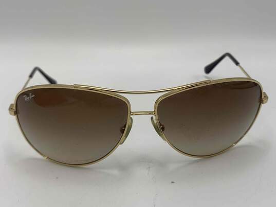 Mens Gold-Tone RB3293 Metal Frame Polarized Aviator Sunglasses W-0557527-A image number 11