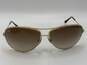 Mens Gold-Tone RB3293 Metal Frame Polarized Aviator Sunglasses W-0557527-A image number 11
