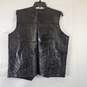 Unbranded Men Black Leather Vest M/L image number 2