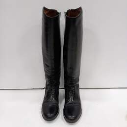 Ariat Women's 55101 Black Leather Heritage Contour II Field Riding Boots Size 10
