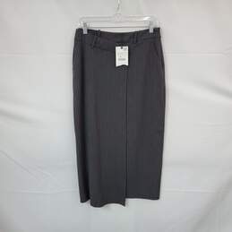 Zara Gray Pin Striped Pencil Skirt WM Size S NWT