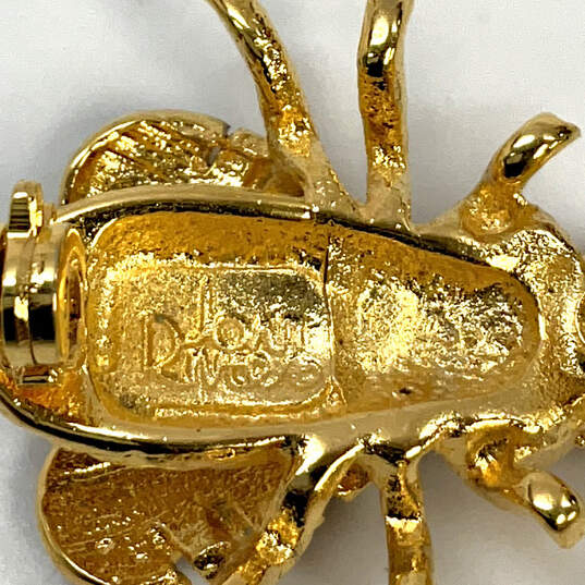 Designer Joan Rivers Gold-Tone Beautiful Crystal Enamel Bee Bug Brooch Pin image number 4