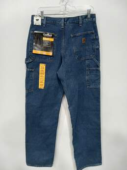 Carhartt Dungaree Flannel Lined Jeans Men's Size 33x36 alternative image