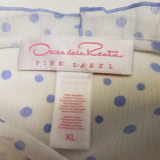 Womens White Purple Polka Dot Nightgown With Cami Top Sleepwear Set Size XS image number 5