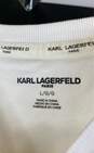 Karl Lagerfeld Womens White Long Sleeve Crew Neck Pullover Sweatshirt Size L image number 5