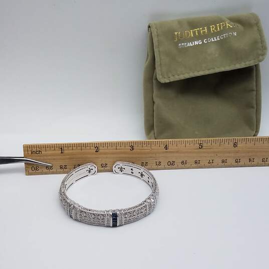 Judith Ripka Sterling Silver Cubic Zirconia Hinge Cuff Bracelet w/Bag 37.9g image number 5
