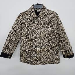 Quilted Animal-Print Leopard Jacket