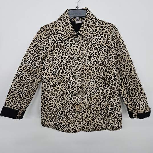 Quilted Animal-Print Leopard Jacket image number 1