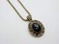 Sterling Silver Marcasite Black Glass & Enamel Whale Pendant Necklaces Heart Slider Bracelet & Ring 26.6g image number 3