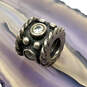 Designer Pandora 925 ALE Sterling Silver CZ Oxidized Crown Beaded Charm image number 2