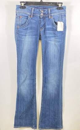 NWT Hudson Womens Blue Denim Stretch Low Rise Medium Wash Bootcut Jeans Size 24