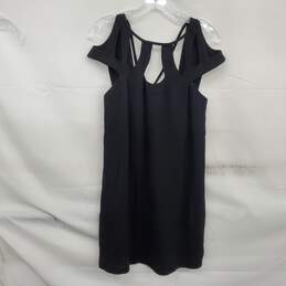 Diane Von Furstenberg Women's Achava Cutout Black Shift Dress Size 0 w/COA