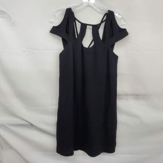Diane Von Furstenberg Women's Achava Cutout Black Shift Dress Size 0 w/COA image number 1
