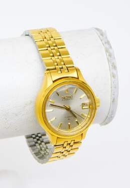 VNTG Seiko Automatic 17 Jewels Gold Tone Women's Watch 38.1g alternative image