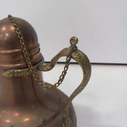 Vintage Pakistani Copper Brass Teapot alternative image