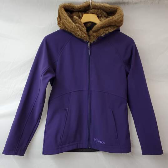 Marmot Purple Full Zip Hooded Jacket Women's M image number 1
