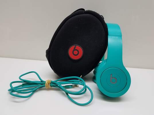 Buy the Beats by Dr. Dre Solo Wired Headphones Light Blue Teal Color | GoodwillFinds