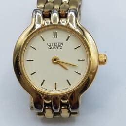 Vintage design Citizen 23mm Case Size Gold Tone Bracelet Stainless Steel Quartz Watch