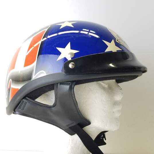 Dot American Flag Motorcycle Helmet Sz. M image number 1