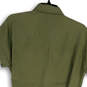 Womens Green Short Sleeve Spread Collar Tie Waist Shirt Dress Size PS image number 4