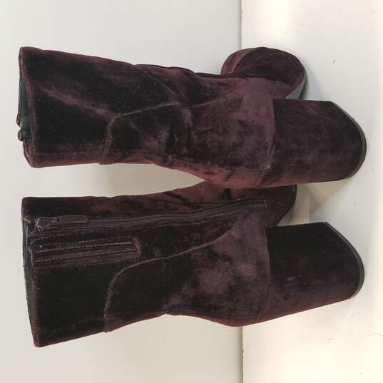 Kendall & Kylie Velvet Purple Boots Women's Size 6.5 image number 4