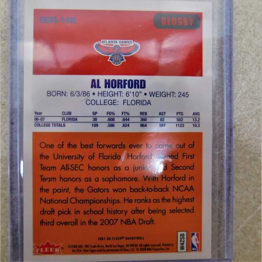 2007-08 Al Horford Fleer 86-87 Retro Rookies Glossy Atlanta Hawks image number 2