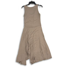Womens Gray Scoop Neck Sleeveless Side Slit Midi A-Line Dress Size 6 alternative image