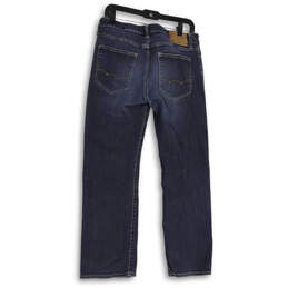 Mens Blue Denim Medium Wash Pockets Stretch Straight Leg Jeans Size 30X30 alternative image