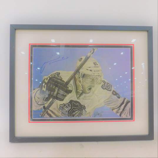 Marian Hossa Chicago BlackHawks Signed Hockey Art Print image number 1